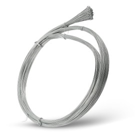 50 Roll 14FT x 14Gauge Galvanized Steel Wire, Single Loop Galvzanized, Multi Purpose Baling Wire Rebar Wire for Securing, Packaging, Tie, Paper, Metal, Carboard, Textiles, Plastics