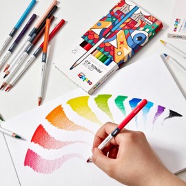 Carioca Plus I Wooden Colouring Pencils 4.0 with Highly Pigmented Soft Coarse Lead I Hard Case I Pack of 40