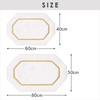 DaiDo HB-10703 Octagonal Cotton Mat White Gold Entrance Feng Shui