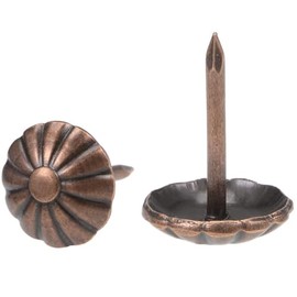 TOP-VIGOR 30Pcs Upholstery Tacks 11 x 16mm, Decorative Furniture Nails and Thumb Pins for Sofa, Craft and Antique Upholstery Projects (Copper)