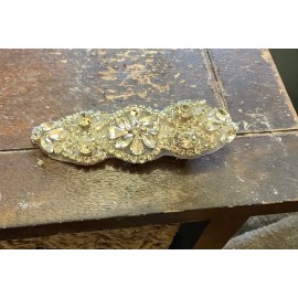 Alligator Large Rhinestone appliqué alligator barrette