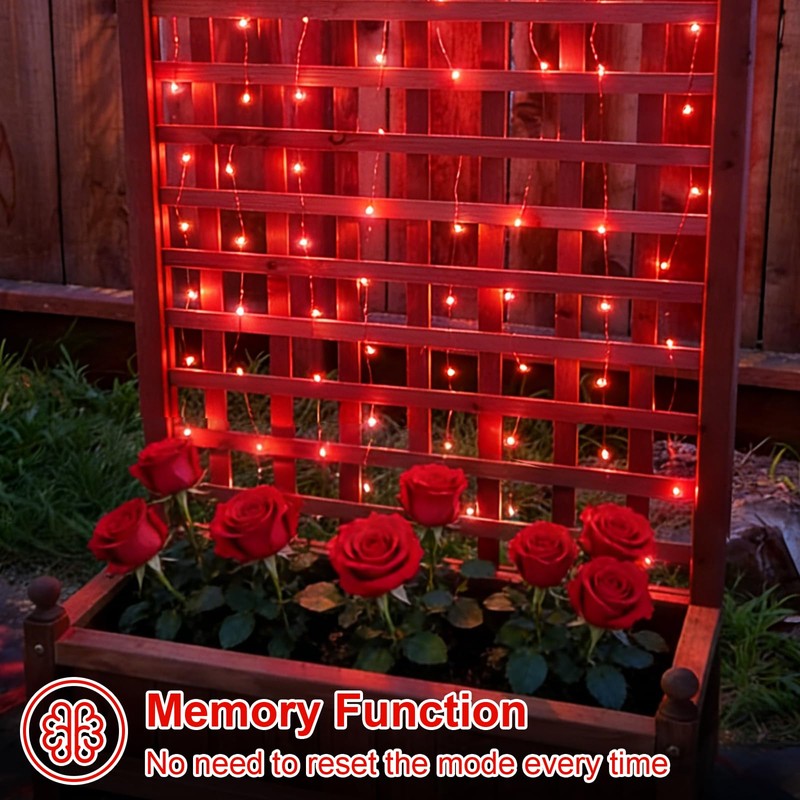QITONG 4 Pack Solar Fairy Lights, Each 33ft 100 LED