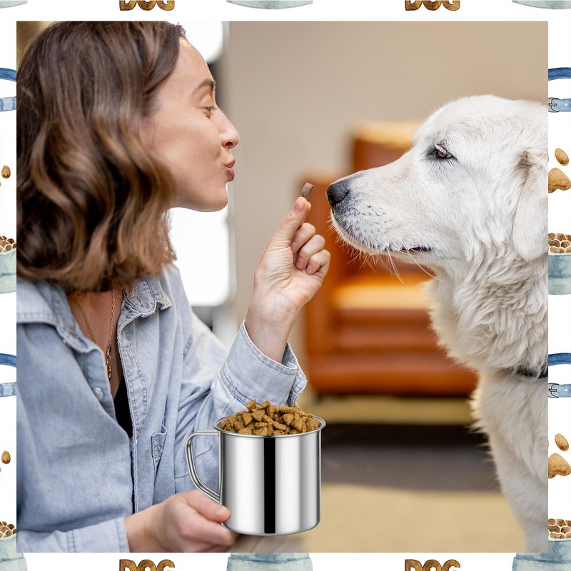2 Pcs Dog Food Scoop 2 Cup,304 Stainless Steel Dog