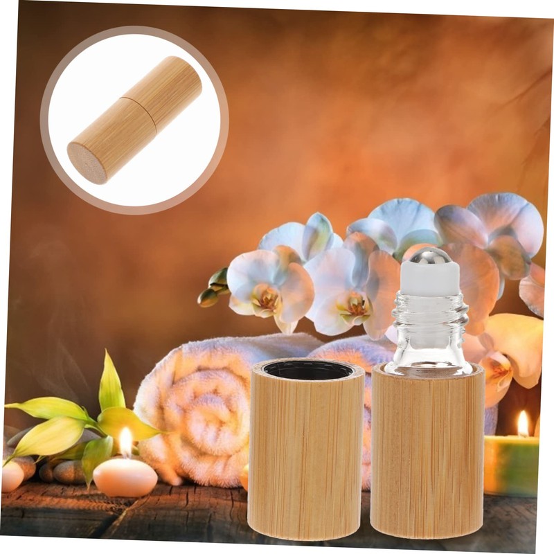 Ipetboom Travel-sized Wooden Essential Oil Bottle Portable Bottle Essential Oil