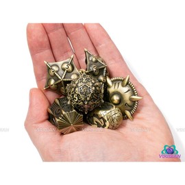 Draconic Anomaly (Bronze) | Unique, Unusual, Ornate Cosmic-Dragon Designs | Metal Dice Set (7)