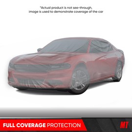 Motor Trend 4-Series Lightweight Car Cover, Fits 2006-2025 Dodge Charger Sedan Daytona RT Sixpack SXT, Breathable Anti-Moisture Water-Resistant Scratch-Resistant, All-Weather Outdoor & Indoor Use