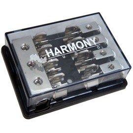 Harmony Audio HA-AGUFD4 Car 4-Way AGU Fused Distribution Block & 40 Amp Fuses