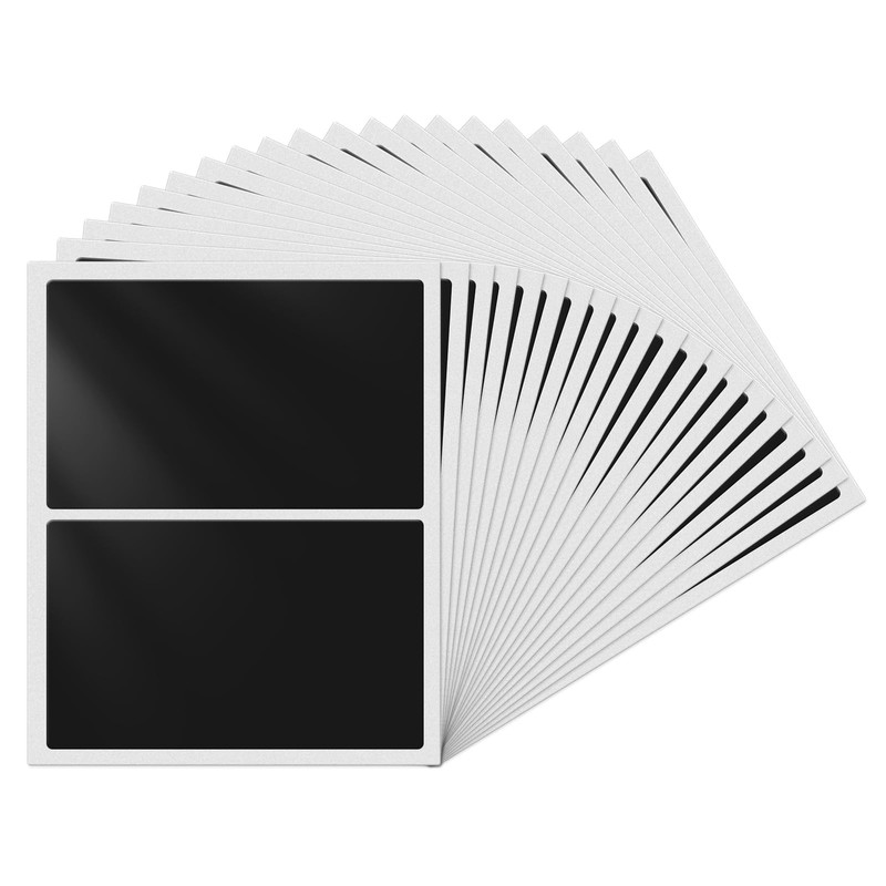YIKIADA Black Rectangular Sticky Sticker 3 × 2 Inch Colour