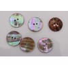Pack of 6 Genuine Mother of Pearl Buttons 2 Holes