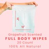 HyperGo Full-Body Rinse-Free Hypoallergenic Biodegradable Bathing Wipes –All Natural, Refreshing