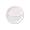 BIOZOYG Disposable Plates, Pack of 50, 2 Chambers, Diameter 22