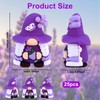 Tinoaly 25pcs Lavender Mini Gnomes, Lavender Gnomes Decor Purple Dwarf