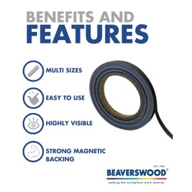 Magnetic Steel Easy-Wipe Tape, Thin & Flexible, Cut to Fit Strip, Strong Magnetic Tape, High Visible Identification, Suitable For All Non-Magnetic Surfaces - Matt Black - H.10mm x W.10M