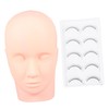 Healvian 1Set Lash Mannequin Head Practice Training Mannequin Eyelash Extension
