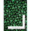 FlashPhoenix Quality Sewing Fabric – St Patricks Day Fabric h Shamrocks Black Cotton Fabric Size: 28" x 44" Length