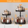 Two Tier Lazy Susan Organizer Turntable Height Adjustable, 2 Tier