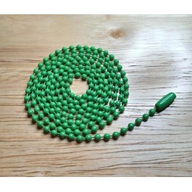 Unbranded 30" Green Colored 2.4mm Ball Bead Stylish Fashionable Dog Tag Chain Necklace