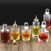 QWORK Glass Bitters Bottles Set of 6, Zinc Alloy Dash