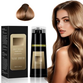 Hair Dye Shampoo, 3 in 1 Shampoo Cubre Canas 200ml, Cobertura de Canas Natural, Efecto Duradero, Champú Colorante para Cabello Hombre y Mujer. (Marrón