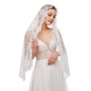 BYUTFA Lace Veil Mantilla Catholic Veil Elegant Floral Pattern Soft