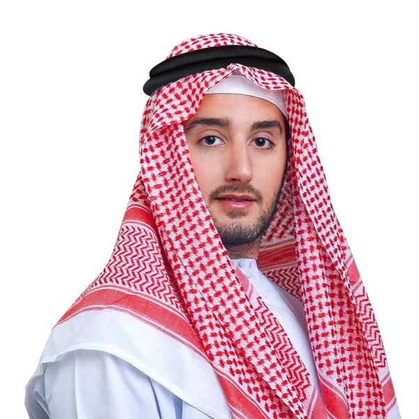 IPENNY Arabic Shemagh Scarf for Men with Turban Headband for