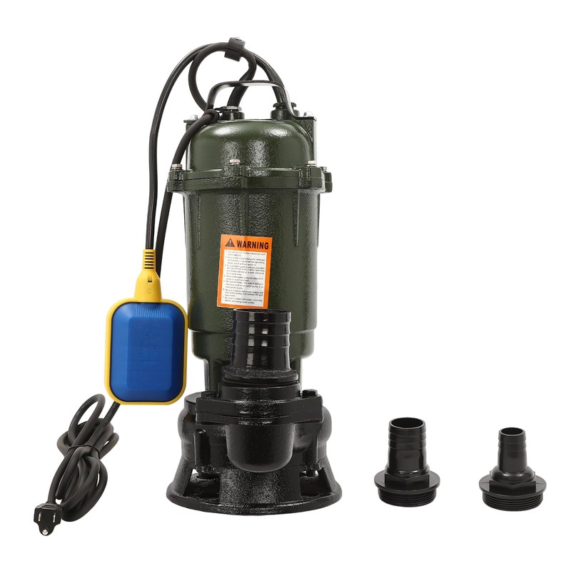 0.5HP Sewage/Effluent Grinder Pump, Submersible Basement Sewer Pump, Sump Ejector