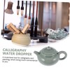 DOITOOL 1Pc Ceramic Calligraphy Water Dropper Tea Pot Shape Ink