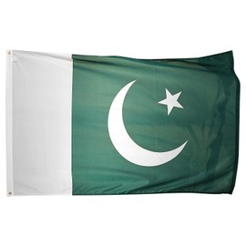 DANF 2 Pack Pakistan Flag 3x5 FT Polyester Pakistani National Banner 3 X 5 Foot