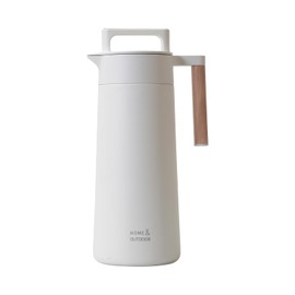 Pearl Metal HC-12 Thermal Insulated Pot, Tabletop Pot, 4.3 fl oz (1.1 L), 33.8 fl oz (1,100 ml), Stainless Steel, Full Vacuum, Double Wall Vacuum Construction, Includes Handle, Can Be Used Outside,