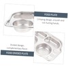 Ciieeo Stainless Steel Dinner Plate Compartment Children's Plate for Family