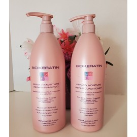 Bio Keratin ~ Moisture Repair Shampoo & Conditioner Set for Dry & Damaged Hair