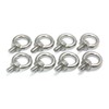 FregocS EBSM8L13-8p Eyebolts, M8 x L13, Stainless Steel, Convenient Set