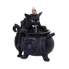 Nemesis Now Spite's Cauldron Rückfluss-Räuchergefäß, Schwarze Katze, vertraut, 16,3 cm