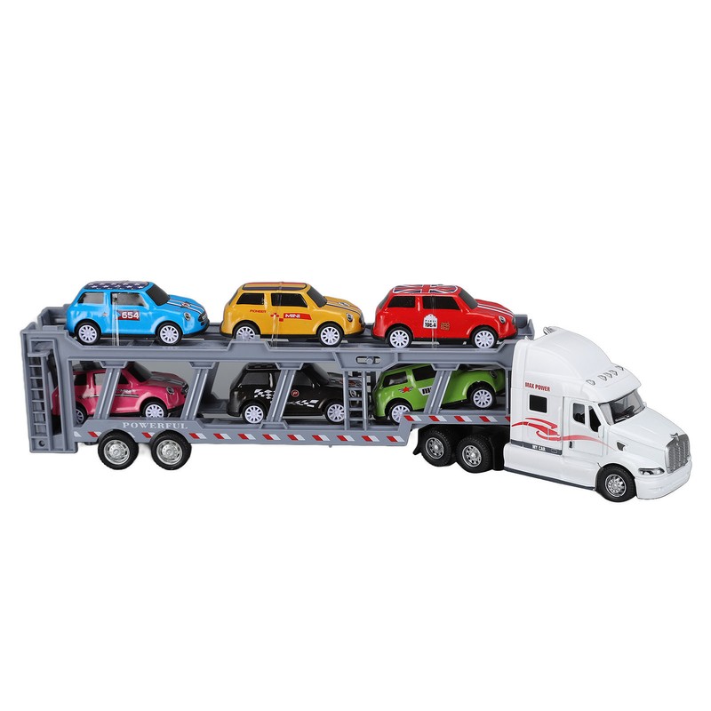 1:48 Carrier Truck Toy Model Alloy Detachable Six Car Kids