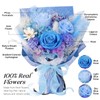 Preserved Flowers Bouquet 3 Roses - Blue Real Rose &