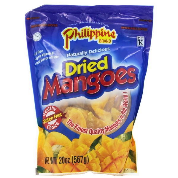 Philippine Brand Dried Mango, 20-Ounce Pouches (Pack of 2)