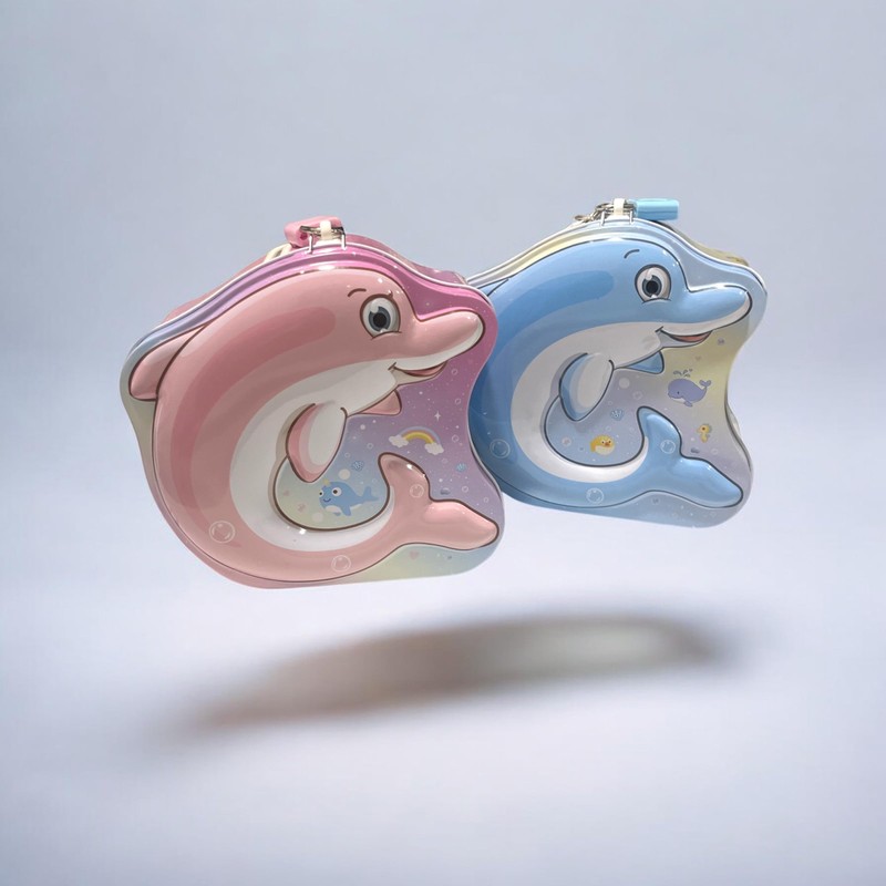 Spardose aus Metall für Kinder mit lustigen Designs, Spardose mit