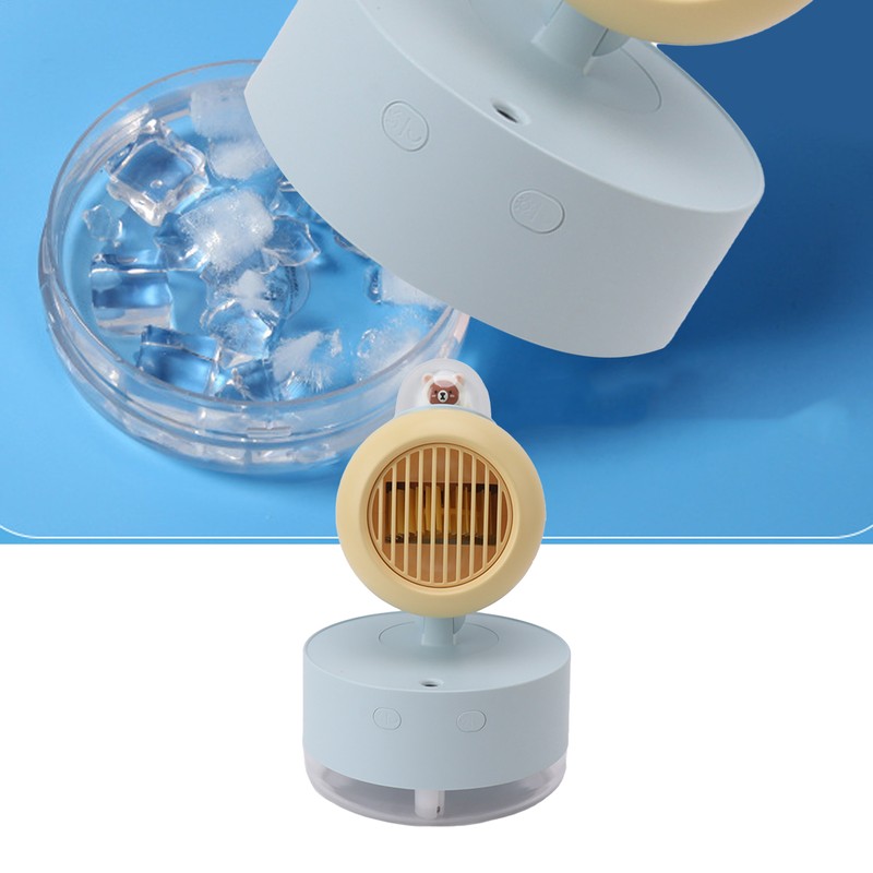 Mini Bear Cooling Fan USB Charging Misting Desktop Fan Table