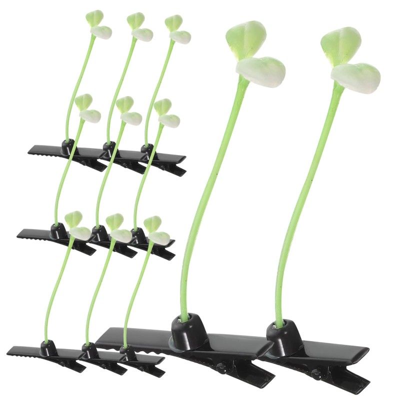 Mikinona 5sets Fashionable Bean Sprout Barrettes Girls' Hair Accessories in