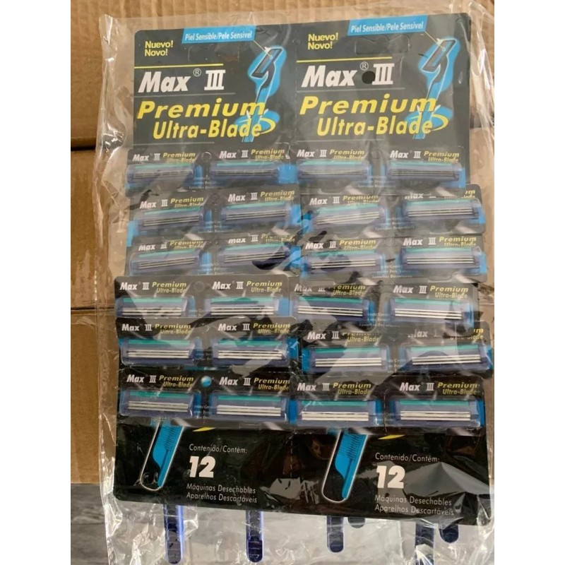 Max Rastrillo Desechable Económico 3 Hojas Max 3