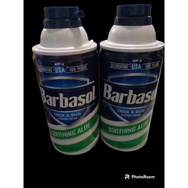 2 Pack Barbasol Shaving Cream Espuma Para Rasurar Afeitar