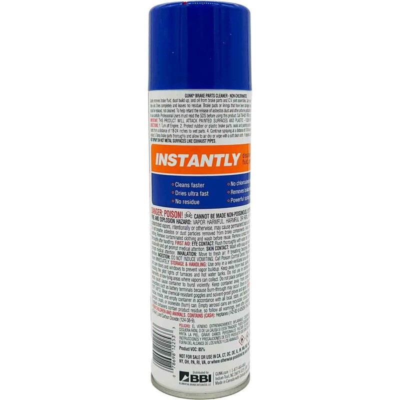 GUNK M705-12PK Non-Chlorinated Brake Cleaner - 14 oz., (Case of