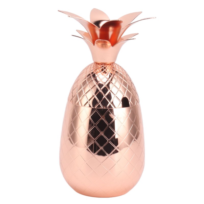 Cocktail Shaker Pineapple Shape Stainless Steel Polished Smooth Surface 500ml
