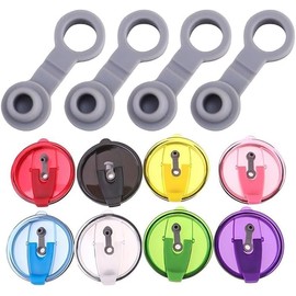 10Pcs Grey Universal Silicone Sealing Bottle Straw Hole Grommets Stopper Lids Straw Plug Replacement Tumber 20/30Oz Cup, Wine Stoppers and Pourers, Wine Stoppers