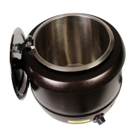 Excellante SEJ32000C 10-1/2-Quart Stainless-Steel Soup Warmer, Brown