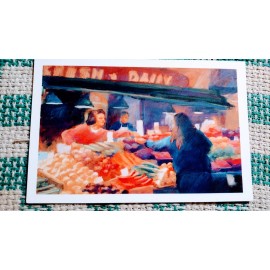 GENTLE DRAGON CARDS INC SEATTLE WA BEAUTIFUL POST CARD MARKET STALL# 37  VEGETABLES  PIKE PLACE MARKET SEATTLE WASH