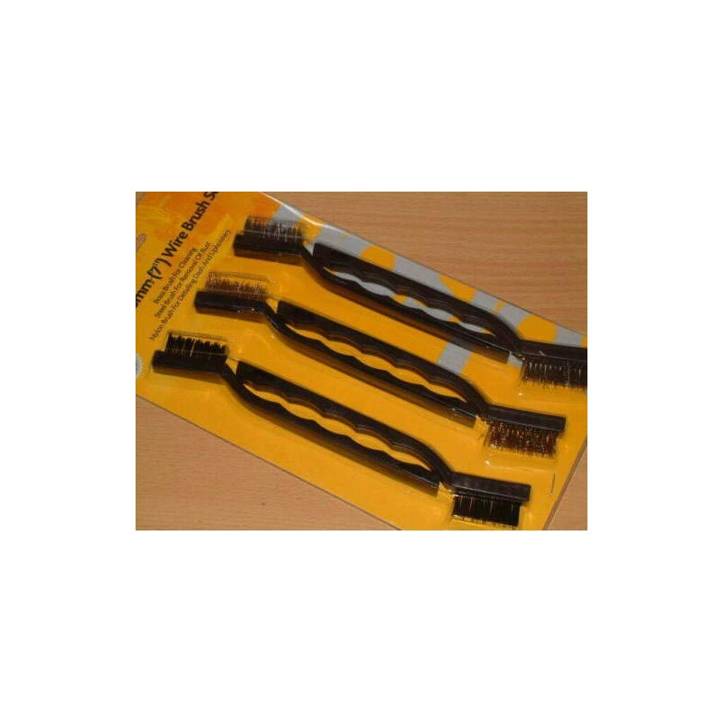 6X Mini Stainless Steel Brass Wire Bristle Brush Rust Removal