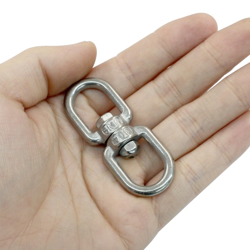 Bivethoi 6 PCS Double Eye Swivel, Stainless Steel Eye to