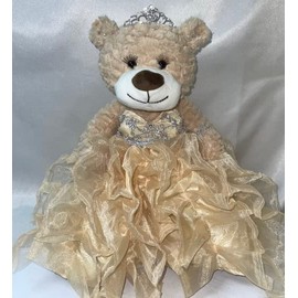 KINNEX COLLECTIONS SINCE 1997 20" Sweet 16 Last Doll Teddy Bear with Dress (Centerpiece) ~ ARC16832A-34R (Champane)