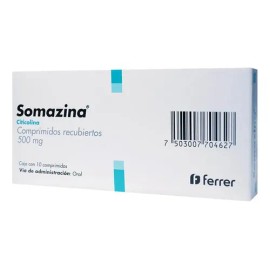Somazina Comprimidos Recubiertos 500 Mg, 10 Comprimidos